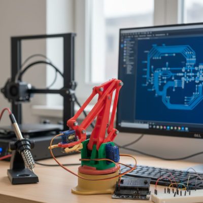 Bras articulé avec "shield microbit + programme " A.S